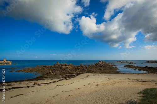 view of the beach in brittany
