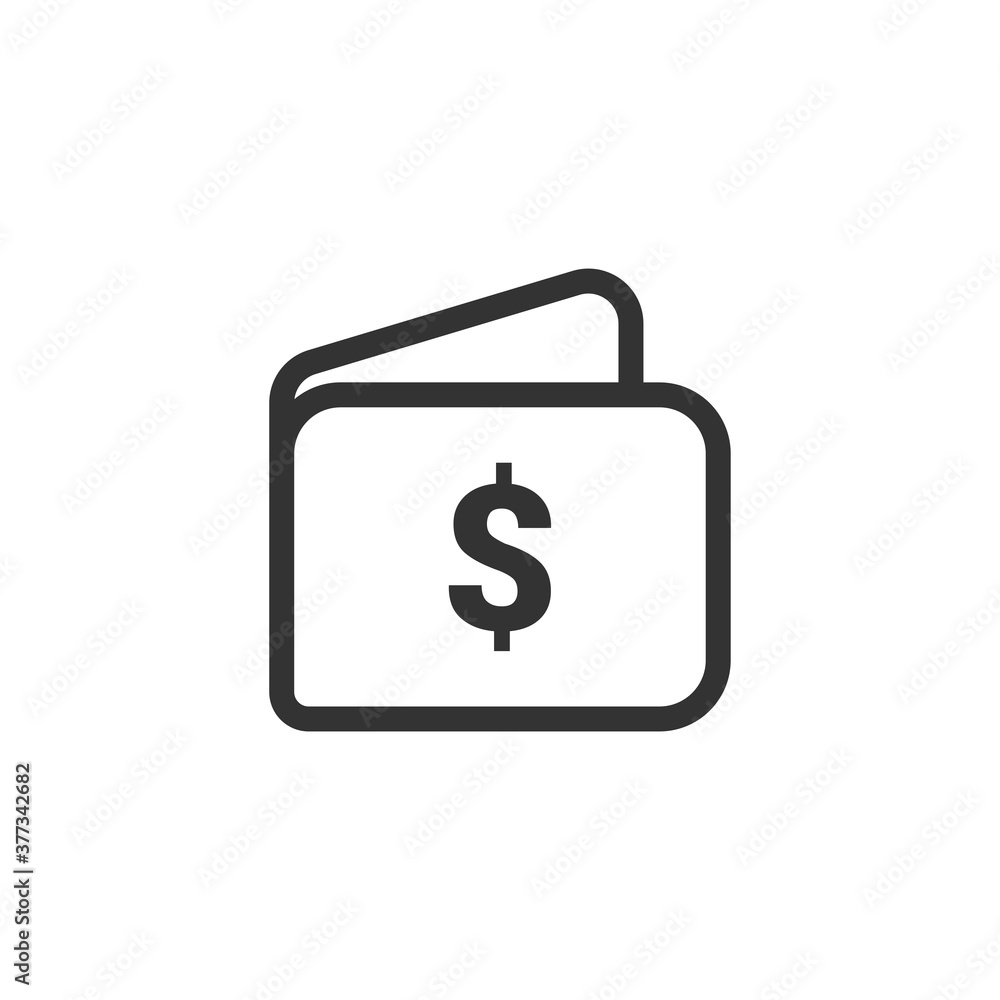 Wallet icon. Dollar symbol modern, simple, vector, icon for website design, mobile app, ui. Vector Illustration Wallet icon. Dollar symbol modern, simple, vector, icon for website design, mobile app, ui. Vector Illustration