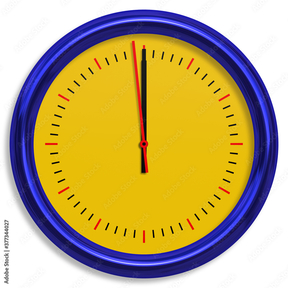 blue clock isolated on white background blue clock isolated on white background