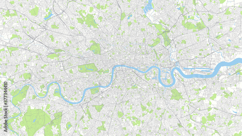 Сity map London, color detailed urban road plan, vector illustration