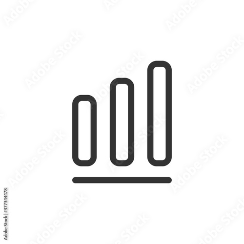 Line chart icon. Bar graph symbol modern  simple  vector  icon for website design  mobile app  ui. Vector Illustration