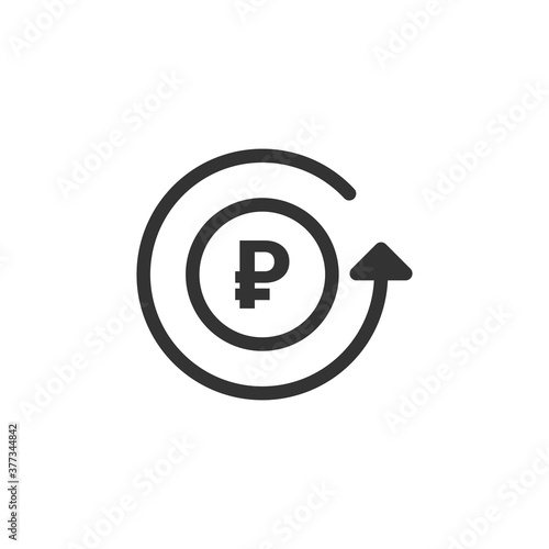 Ruble icon. Cash symbol modern, simple, vector, icon for website design, mobile app, ui. Vector Illustration