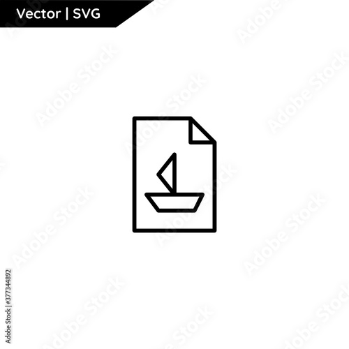Document education icon with outline style. Minimalist and elegant icon. Vector. Graphic.