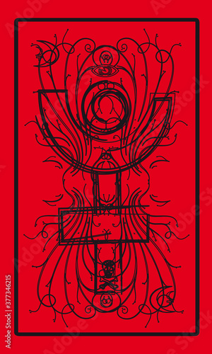 Tarot cards - back design, Pluto