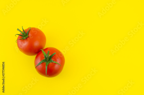 Tomates para salsa con fondo amarillo