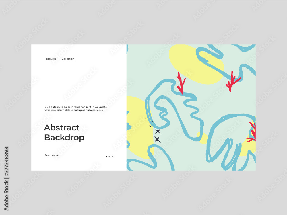 Homepage design with abstract illustration. Colorful lines, spots, dots and paint strokes. Decorative backdrop. Hand drawn texture, elements and shapes. Eps10 vector. Homepage design with abstract illustration. Colorful lines, spots, dots and paint strokes. Decorative backdrop. Hand drawn texture, elements and shapes. Eps10 vector.