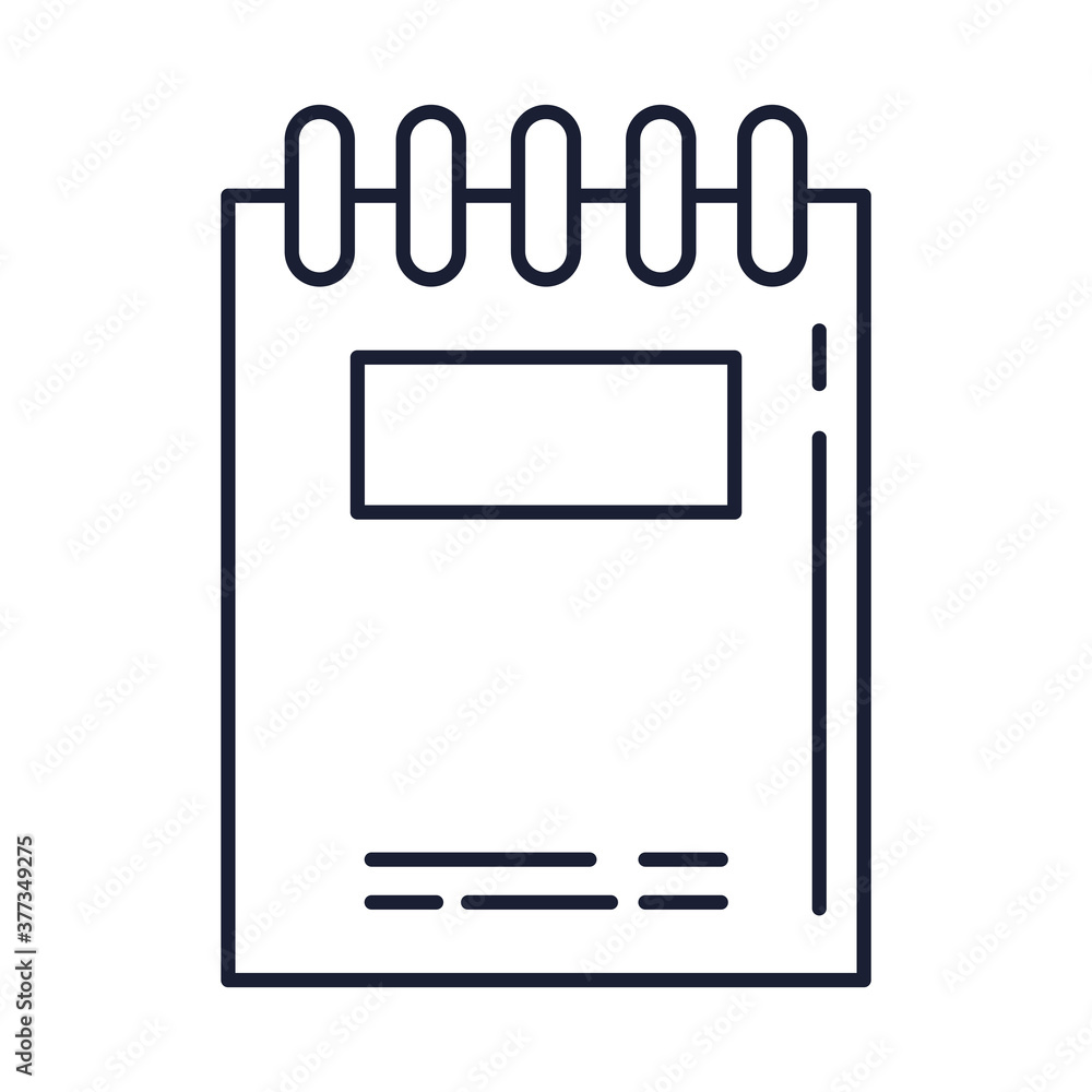 notebook supply, line style icon vector illustration design notebook supply, line style icon vector illustration design