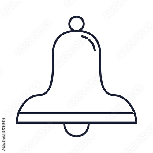 bell or alarm symbol, line style icon vector illustration design
