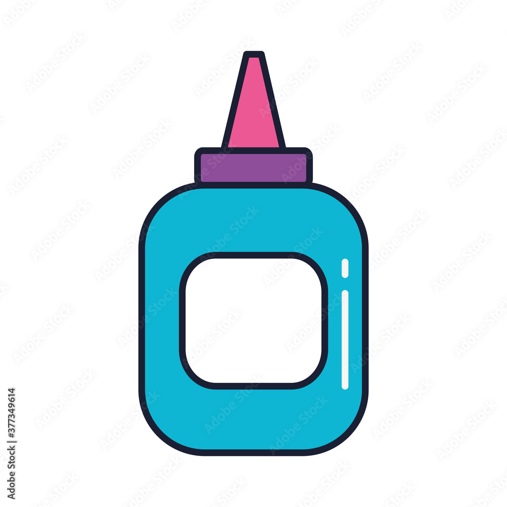 bottle of glue, line and fill style icon vector illustration design bottle of glue, line and fill style icon vector illustration design
