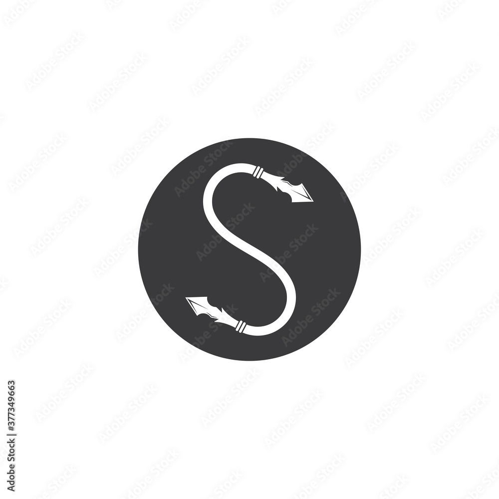 s letter spear icon vector illustration design s letter spear icon vector illustration design