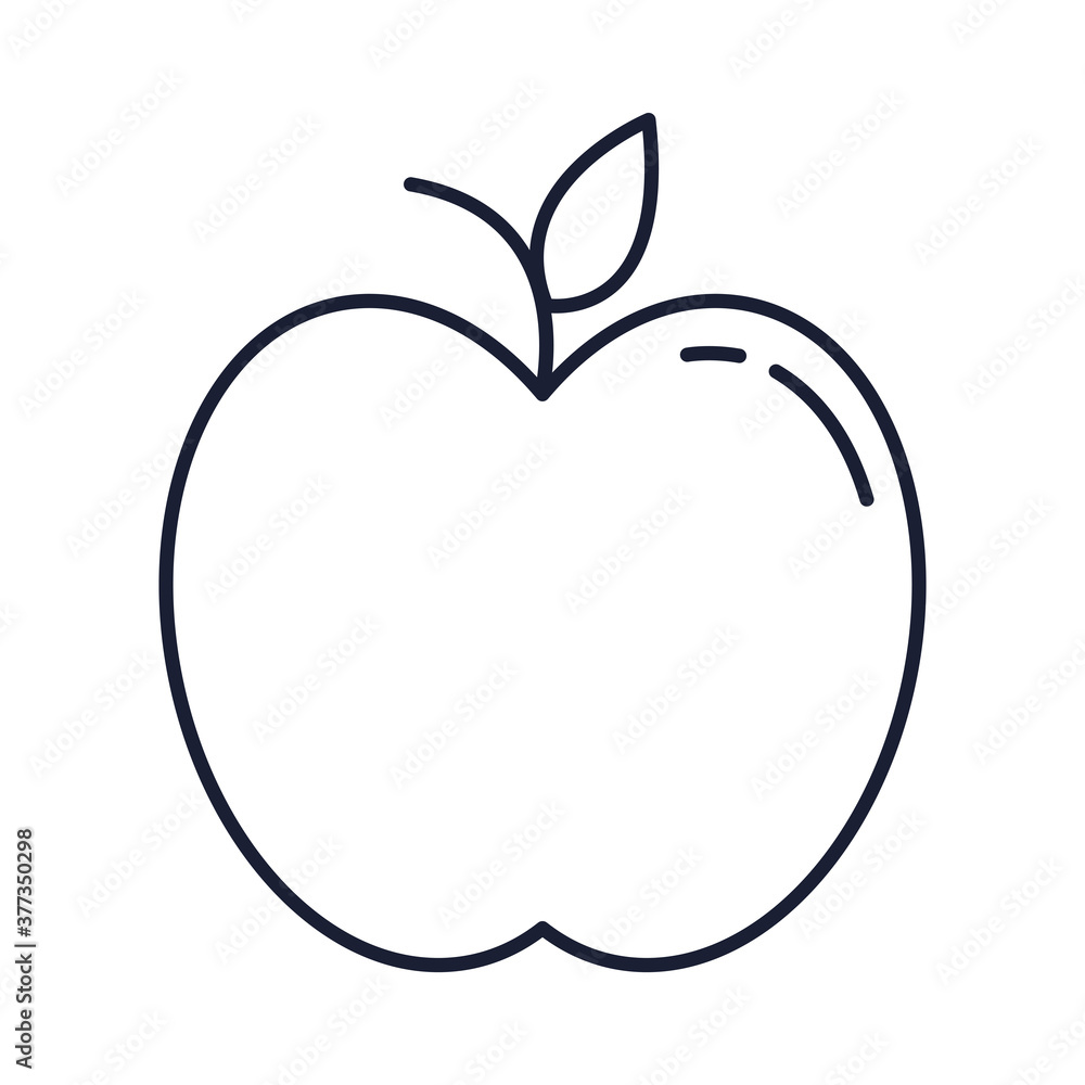 apple fruit, line style icon vector illustration design apple fruit, line style icon vector illustration design