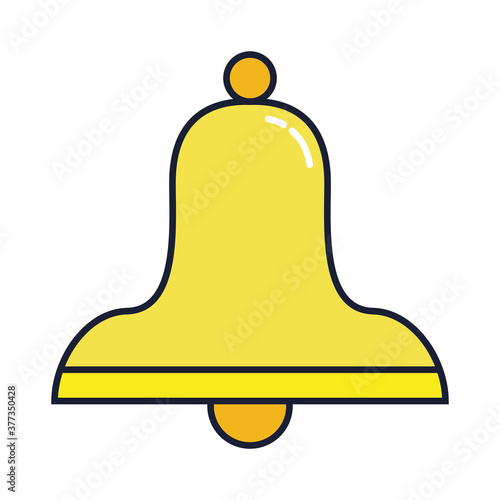 bell or alarm symbol, line and fill style icon vector illustration design