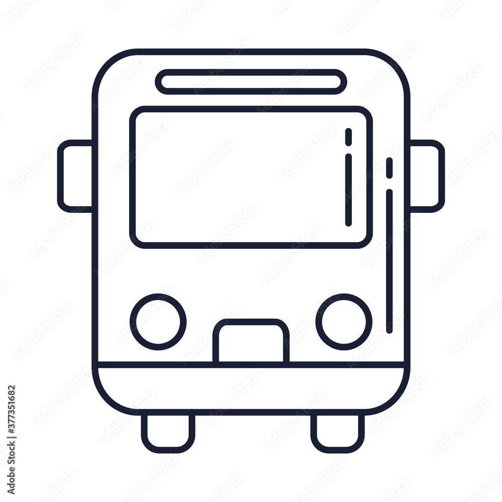 school bus, line style icon vector illustration design school bus, line style icon vector illustration design