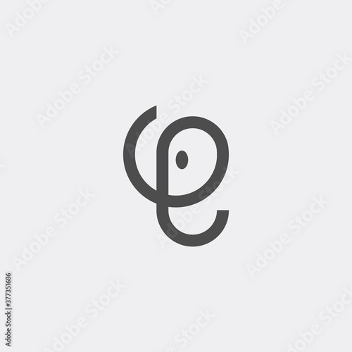 Elephant head line art logo designs concept vector