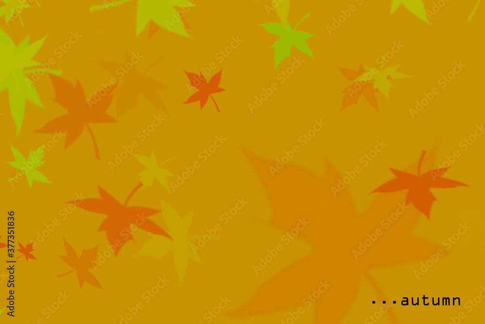 autumn leaves on yellow background, autumn concept autumn leaves on yellow background, autumn concept