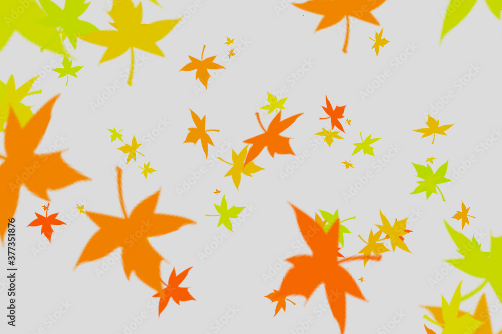autumn leaves on gray background, autumn card autumn leaves on gray background, autumn card