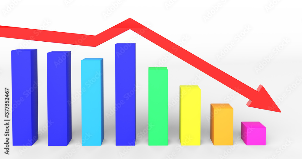 business graph with arrow business graph with arrow