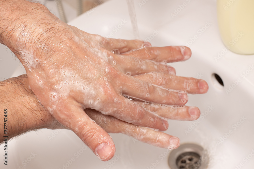 Fototapeta premium Hygiene. Cleaning Hands. Washing hands.