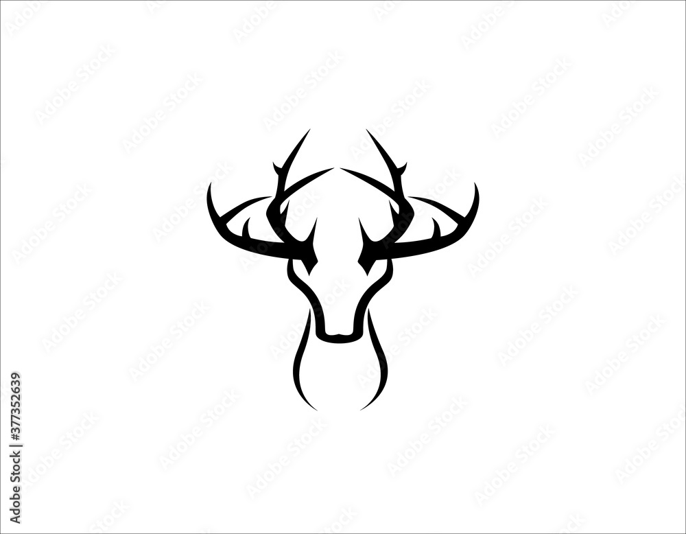 Deer antler ilustration logo vector template Deer antler ilustration logo vector template