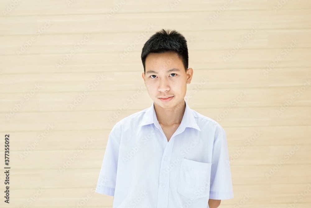 close up thai student in uniform close up thai student in uniform