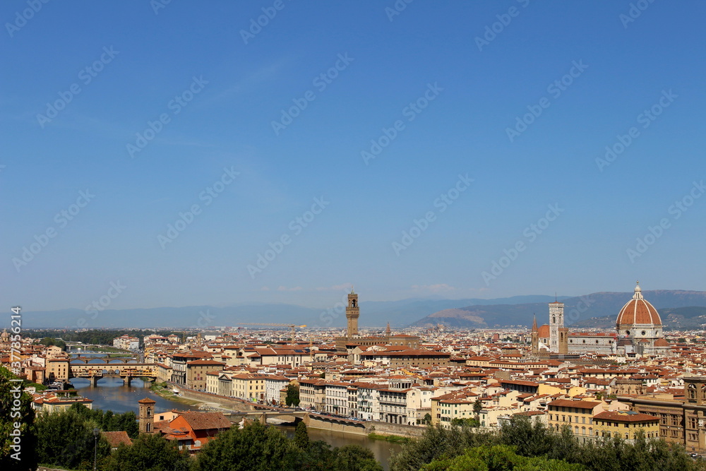 Florence seen from the panoramic point of Piazzale Michelangelo