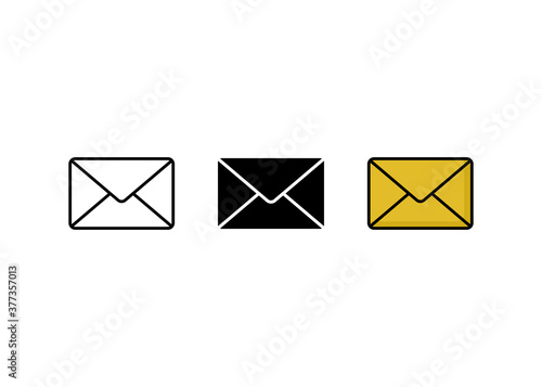 Mail Icon set, Envelope Icon Vector