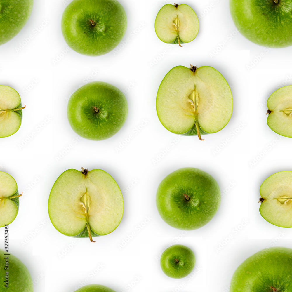 Fototapeta premium green apples pattern