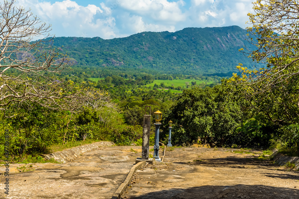 A view from the path leading to the cave temples at Dambulla, Sri Lanka