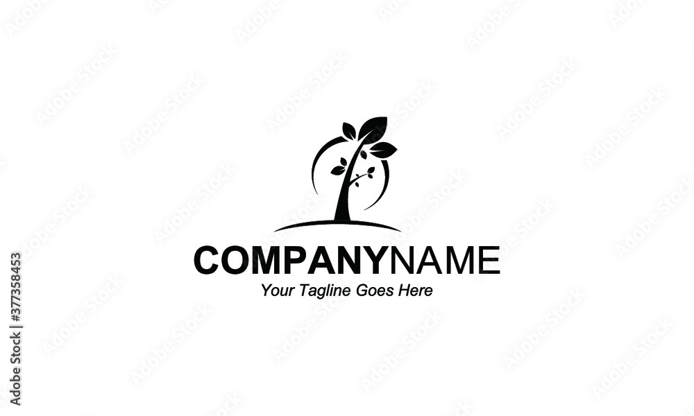 Obraz premium tree logo design, leaf symbol logo