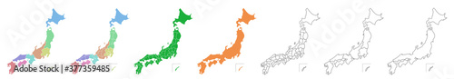 map japan 日本地図 都道府県 セット