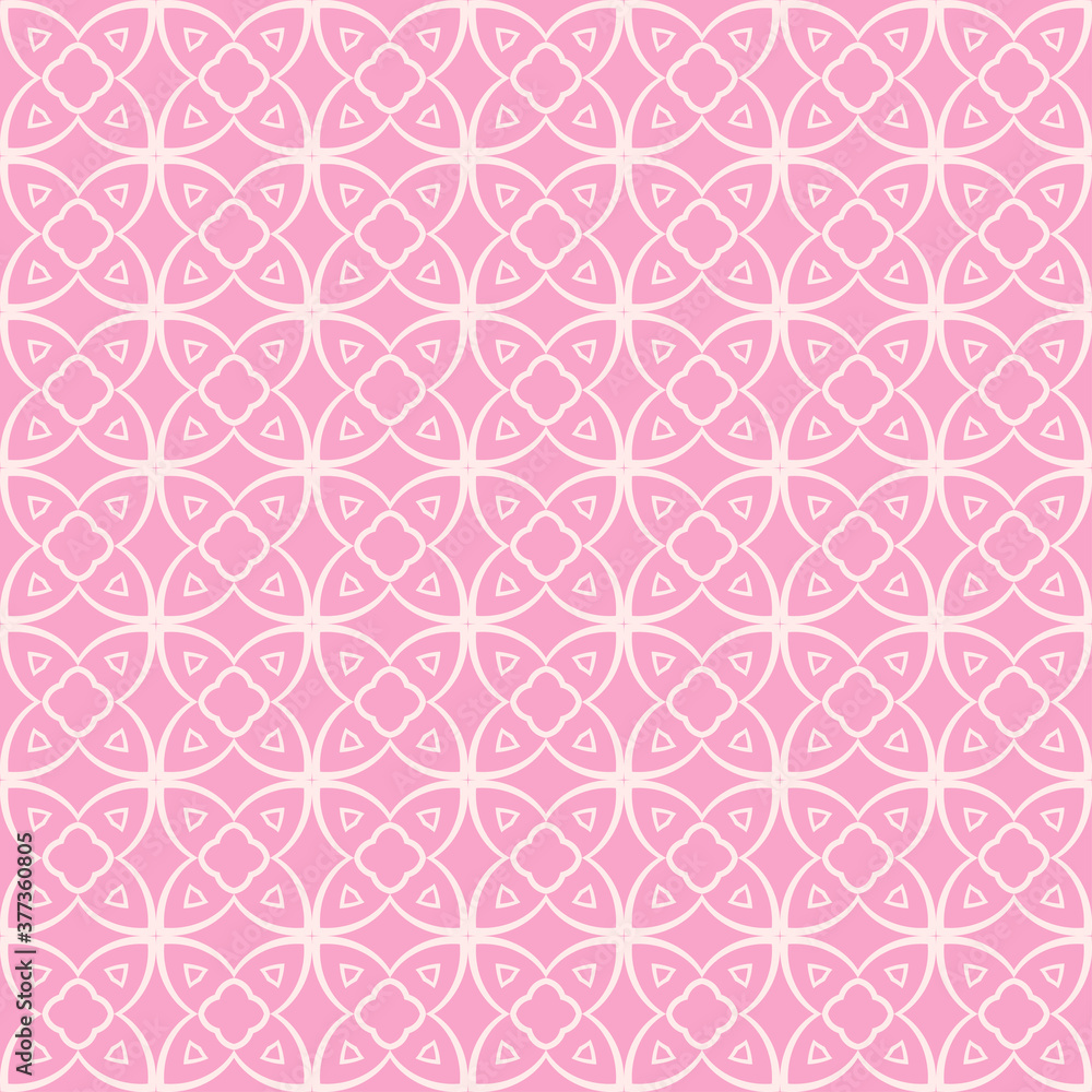 Vector background pattern. Abstract decorative texture. Seamless pattern for wallpaper design. White ornament on a pink background Vector background pattern. Abstract decorative texture. Seamless pattern for wallpaper design. White ornament on a pink background