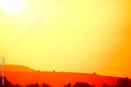 Sonnenaufgang über der Eifel photo