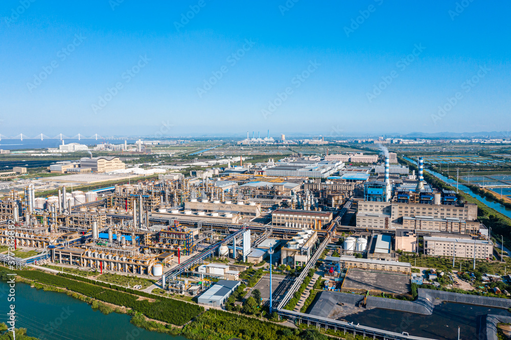 Naklejka premium factory plant