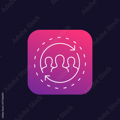 customer retention vector linear icon
