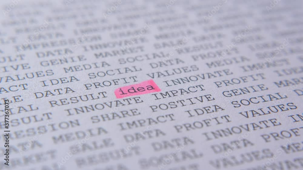 Macro shot of the word Macro shot of the word