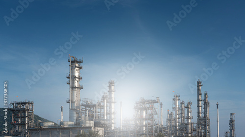 panorama view of refinery industry zone