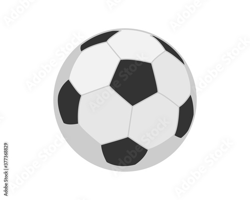 Soccer ball in cartoon style isolated on a white background. Football ball. Sport and games icon. Vector illustration