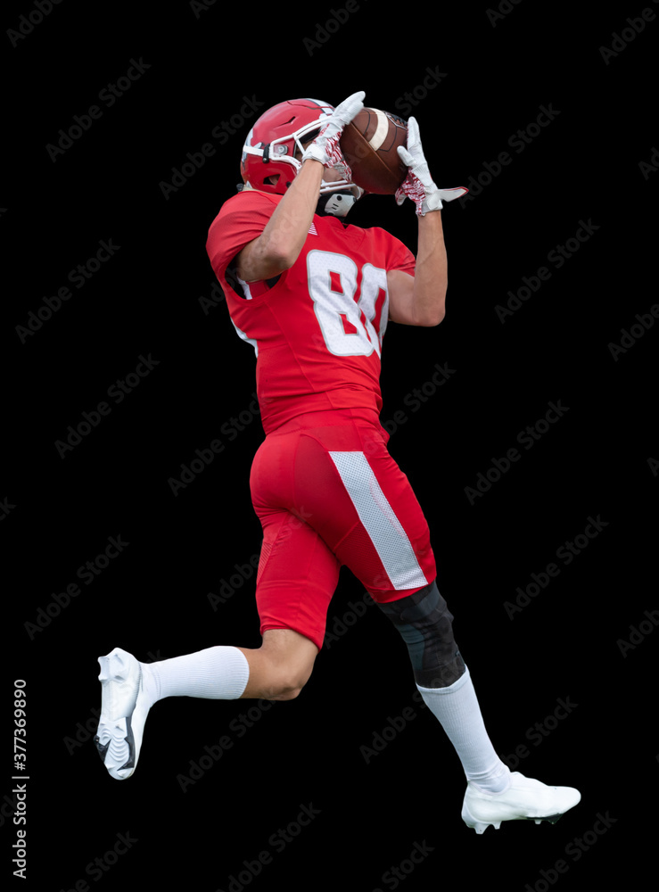 Amazing athletes making great catches and runs during a competitive football game Amazing athletes making great catches and runs during a competitive football game