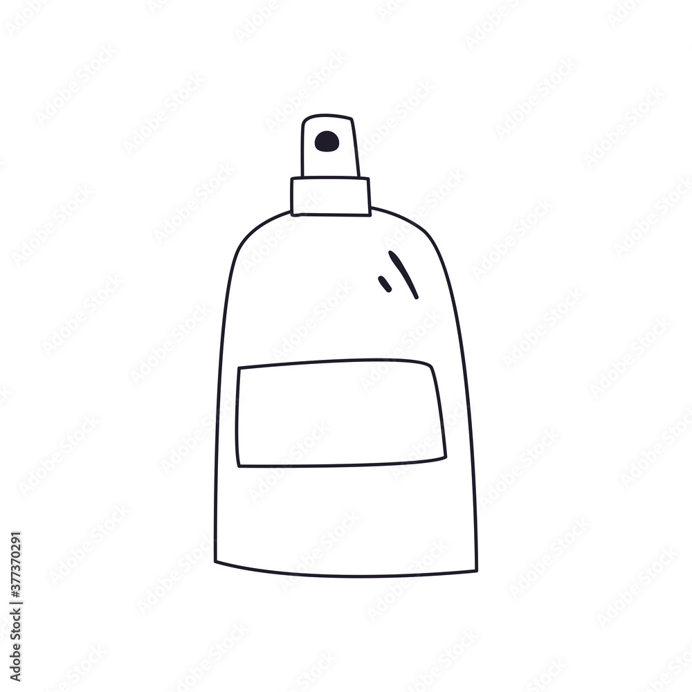 sanitizer spray bottle line style icon vector design sanitizer spray bottle line style icon vector design