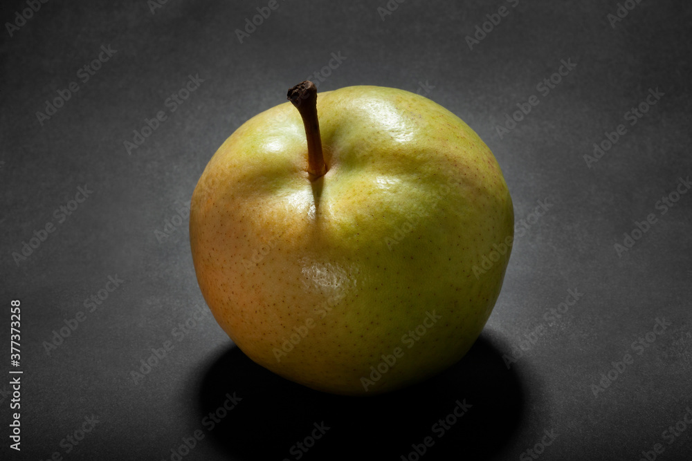 nashi pear isolated on black background nashi pear isolated on black background