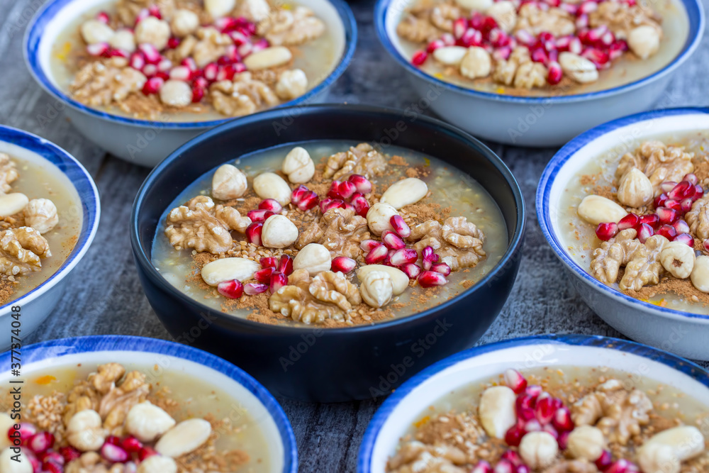 Traditional delicious Turkish dessert; Ashura (Asure) Traditional delicious Turkish dessert; Ashura (Asure)