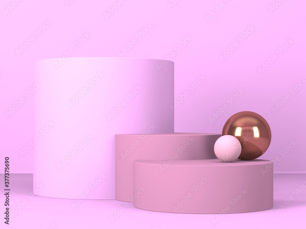 Empty showcase for cosmetic product presentation. Minimal scene Empty showcase for cosmetic product presentation. Minimal scene