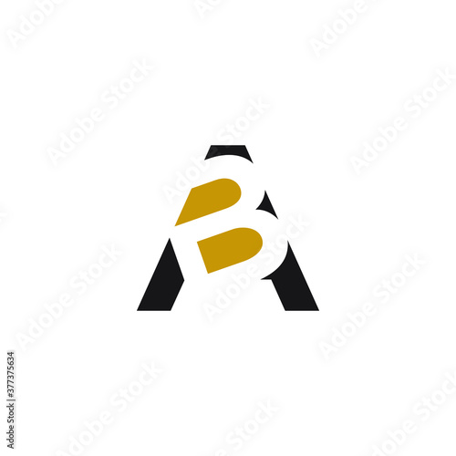 AB Monogram, initial logo, Negative Space Concept - Vector