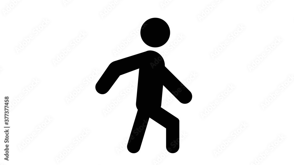 walk icon on white background walk icon on white background