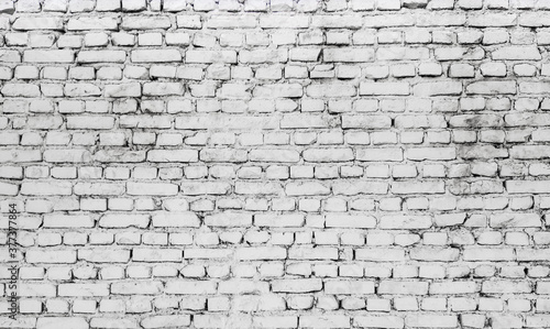 texture of old white brick wall background