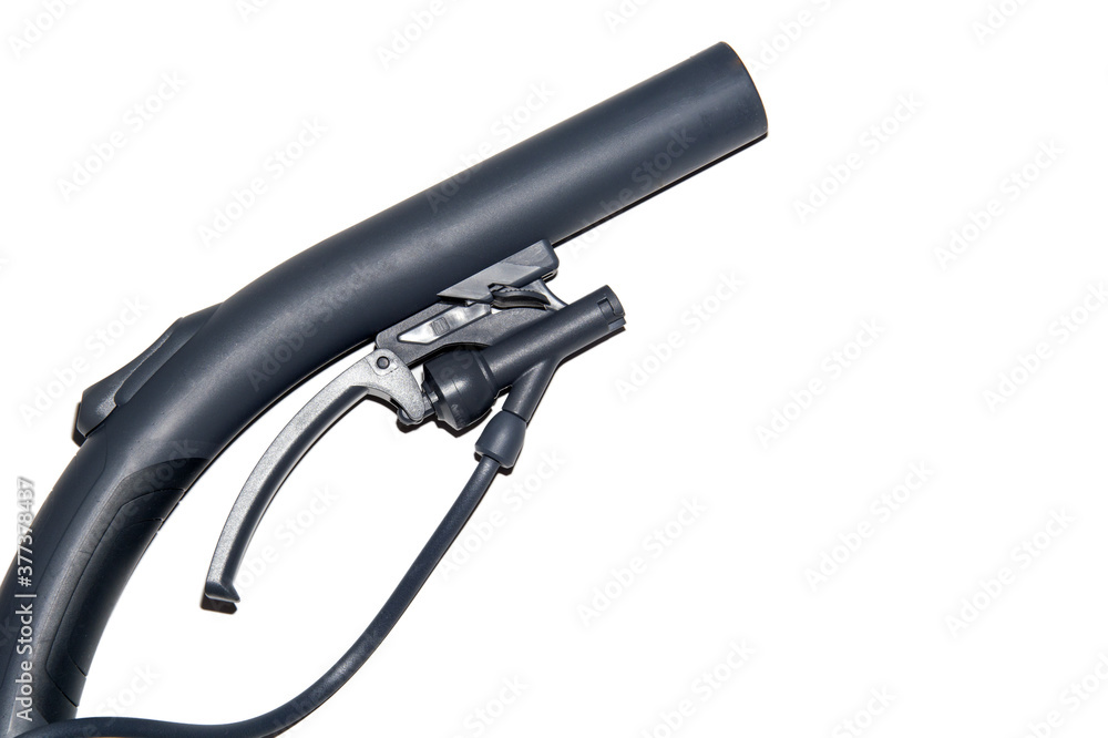 The handle of the vacuum cleaner isolated on white background. The handle of the vacuum cleaner isolated on white background.