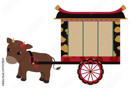 牛車のイラスト