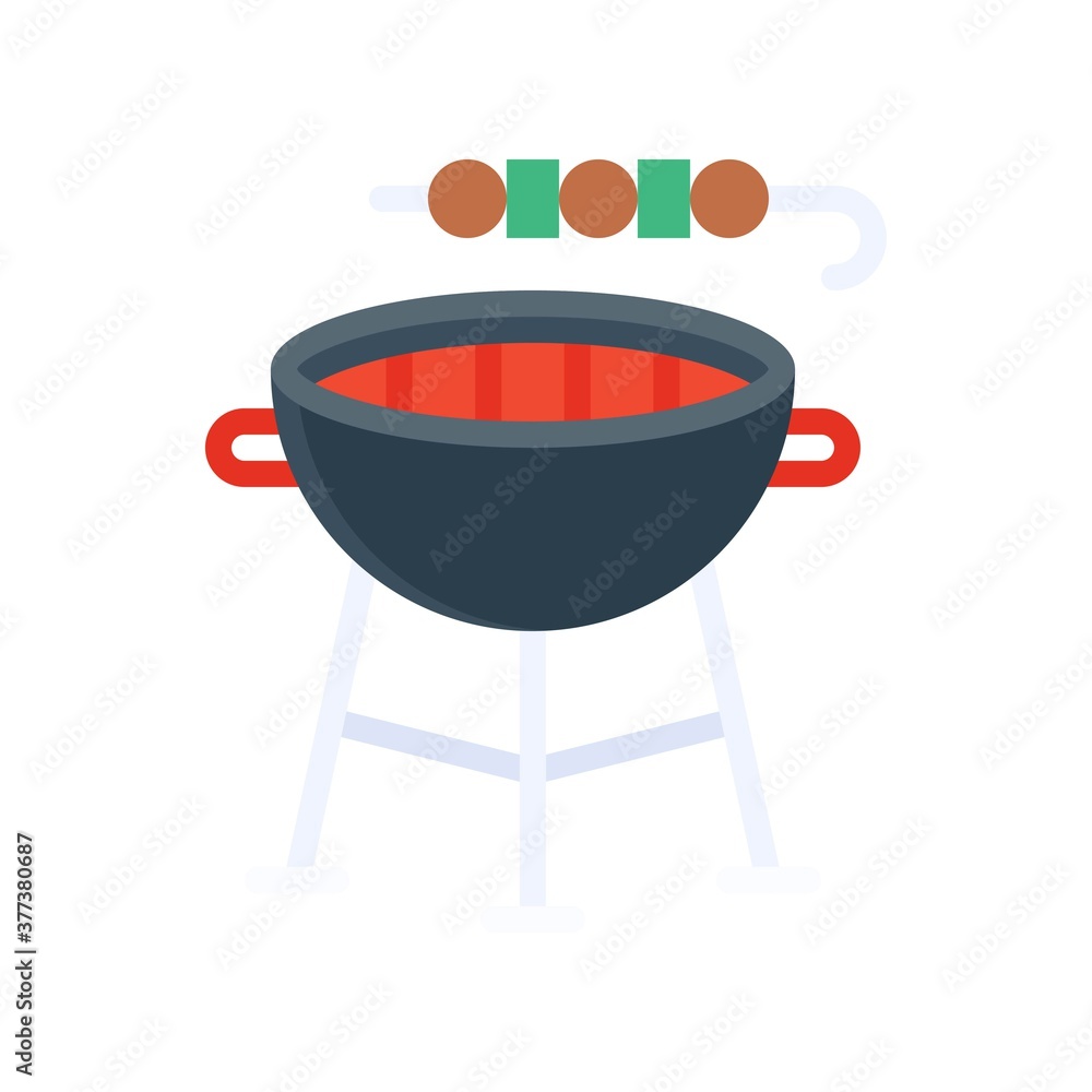 free time related tiky kabab with gril and stand vector in flat style, free time related tiky kabab with gril and stand vector in flat style,