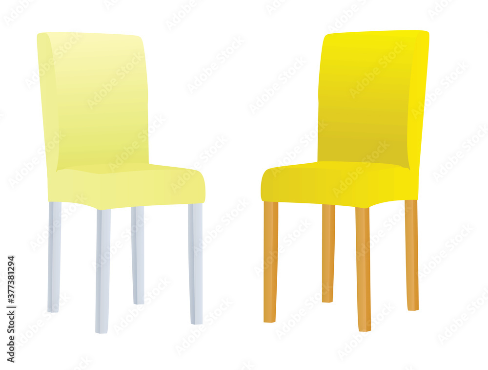 Yellow home chair. vector illustration Yellow home chair. vector illustration