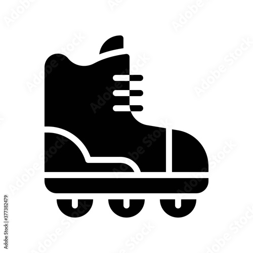 free time related skating shoe with tires vector in solid design 